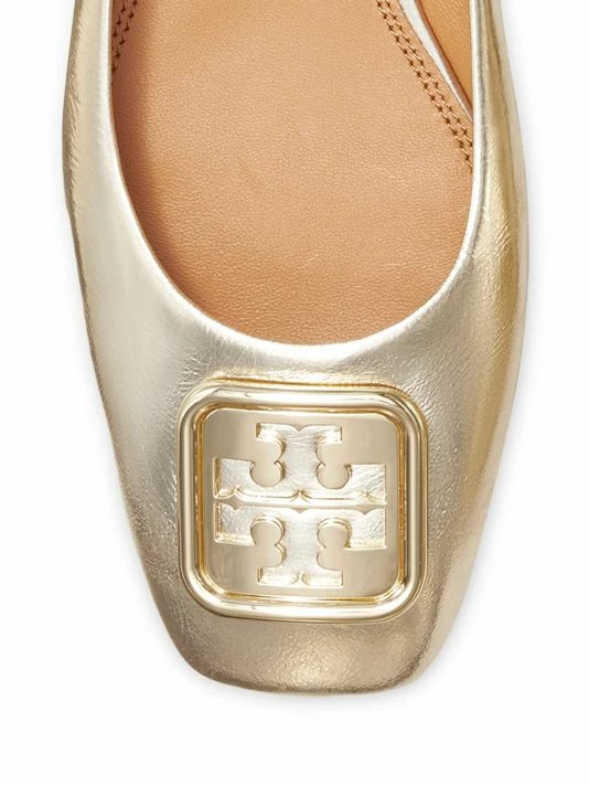 Tory Burch Flat Metallic Leather Ballet Georgia 3 Tory Burch Flat Metallic Leather Ballet Georgia - Image 3