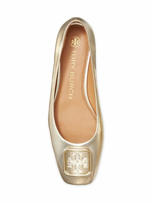 Tory Burch Flat Metallic Leather Ballet Georgia 4 Tory Burch Flat Metallic Leather Ballet Georgia - Image 4