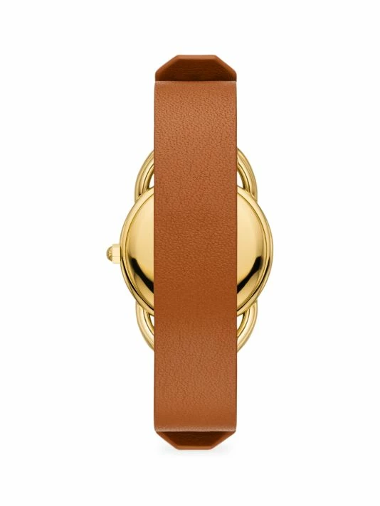 Tory Burch Set Watch Leather Strap Ravello Goldtone 3 Tory Burch Set Watch Leather Strap Ravello Goldtone - Image 3