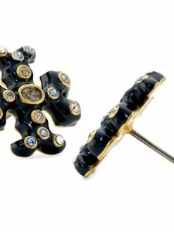 Tory Burch Earring Logo Resin Crystal, Stud Roxanne Goldtone, -Tory Burch Shop unnamed file 1755