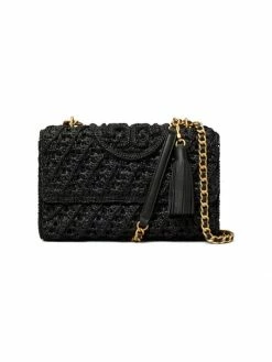 Tory Burch Shoulder Bag Fleming Raffia Convertible