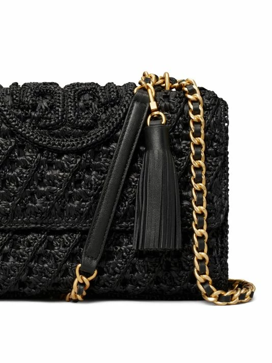 Tory Burch Shoulder Bag Fleming Raffia Convertible 3 Tory Burch Shoulder Bag Fleming Raffia Convertible - Image 3