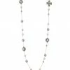 Tory Burch Necklace Kira Silvertone Crystal
