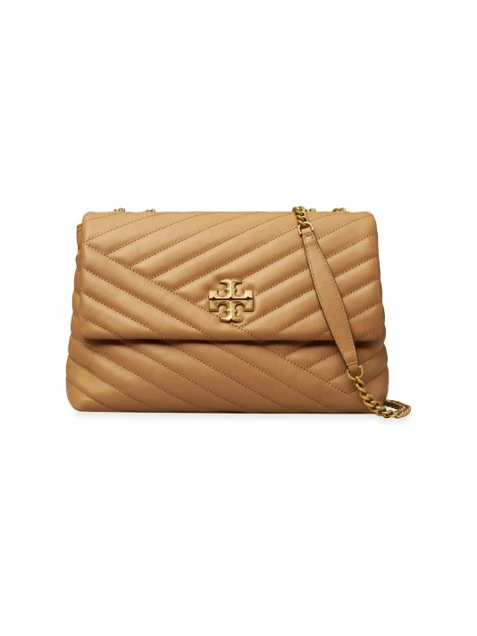 Tory Burch Shoulder Bag Leather Convertible New Chevron Kira Cream 5 Tory Burch Shoulder Bag Leather Convertible New Chevron Kira Cream - Image 5