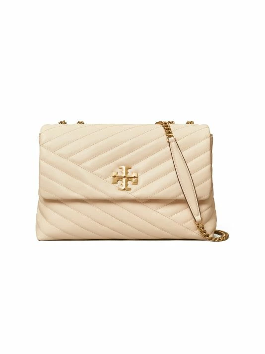 Tory Burch Shoulder Bag Leather Convertible New Chevron Kira Cream 7 Tory Burch Shoulder Bag Leather Convertible New Chevron Kira Cream - Image 7