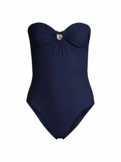 Tory Burch Bandeau One-Piece Solid