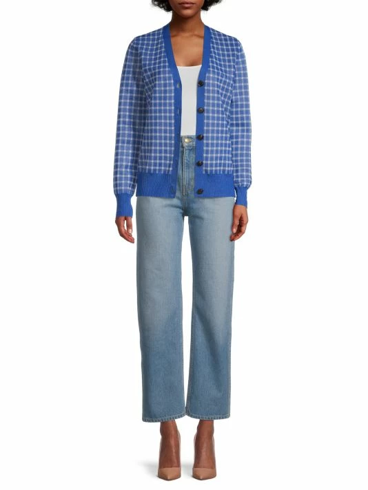 Tory Burch Boyfriend Cardigan Plaid 2 Tory Burch Boyfriend Cardigan Plaid - Image 2