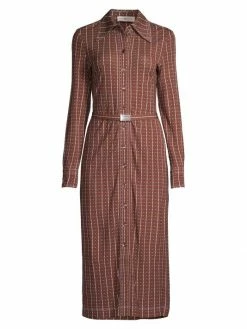 Tory Burch Windowpane Shirtdres Dotted