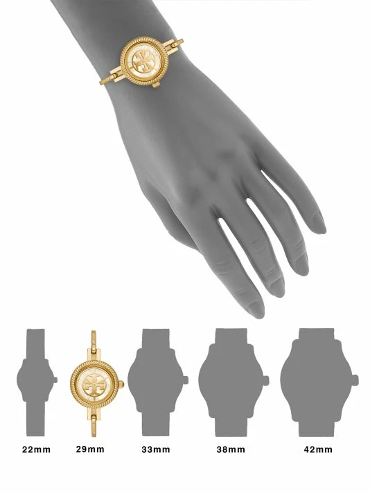 Tory Burch Set Watch Bangle Reva Stainless Steel Goldtone 2 Tory Burch Set Watch Bangle Reva Stainless Steel Goldtone - Image 2