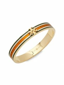 Tory Burch Bangle Kira Enamel, 18K-Gold-Plated, Foil