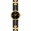 Tory Burch Watch Slim Leather Two-Tone Analog