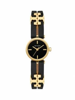 Tory Burch Watch Slim Leather Two-Tone Analog