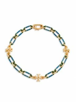 Tory Burch Choker Roxanne Zirconia Enamel, Cubic Goldtone,