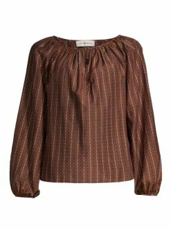 Tory Burch Dotted Windowpane Top