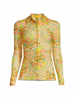 Tory Burch Shirt Blossom Knit Button-Down