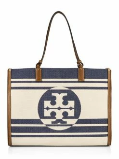 Tory Burch Tote Ella Jacquard Stripe