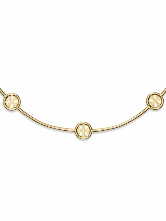 Tory Burch Miller Necklace Goldplated Logo Stud 2 Tory Burch Miller Necklace Goldplated Logo Stud - Image 2
