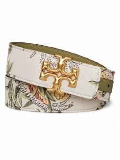 Tory Burch Logo Belt Eleanor Brocade