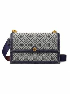 Tory Burch Bag T Monogram Jacquard Crossbody Hazelnut
