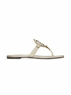 Tory Burch Miller Sandal, Leather Soft Metallic