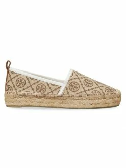 Tory Burch Espadrille Flat T-Monogram Jacquard