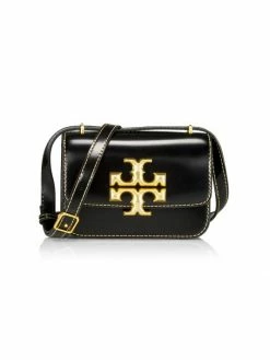 Tory Burch Shoulder Bag Eleanor Leather Small Patent Dark Lotu