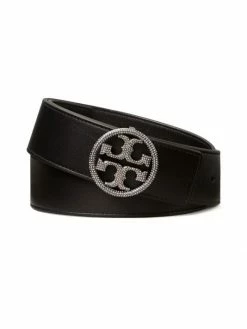 Tory Burch Belt Logo Leather 1.5" Embellished