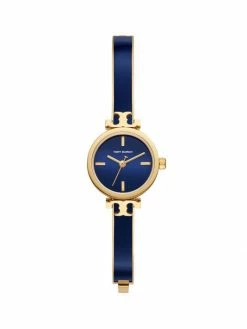 Tory Burch Watch Bracelet The Kira Stainless Steel Enamel Goldtone