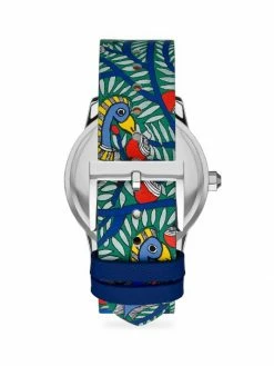 Tory Burch The Gigi Watch Stainless Steel Multicolor Three-Hand Bird-Print Leather Exotic 6 Tory Burch The Gigi Watch Stainless Steel Multicolor Three-Hand Bird-Print Leather Exotic -Tory Burch Shop unnamed file 2120