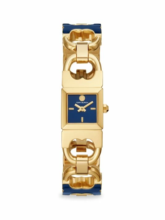 Tory Burch Watch The Gemini Stainless Steel Two-Tone Two-Hand Double T-Link 1 Tory Burch Watch The Gemini Stainless Steel Two-Tone Two-Hand Double T-Link