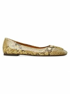 Tory Burch Flat Leather Ballet Georgia Snake-Print