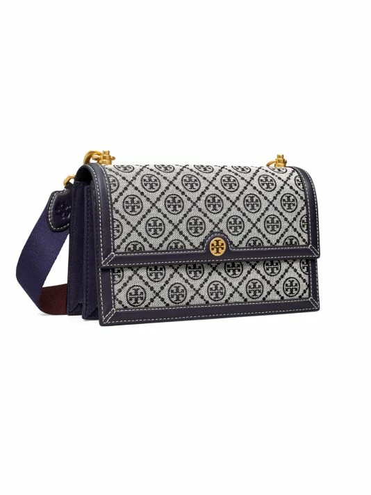 Tory Burch Bag T Monogram Jacquard Crossbody Hazelnut 3 Tory Burch Bag T Monogram Jacquard Crossbody Hazelnut - Image 3