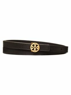 Tory Burch Belt Logo Skinny Black