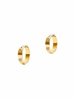 Tory Burch Earring Goldtone Hoop Miller