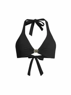 Tory Burch Miller Halter Bikini Top Black