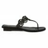 Tiny Miller Tory Burch Sandal Perfect Black Leather Wedge Thong