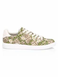 Tory Burch Sneaker T Monogram Floral-Embroidered Howell