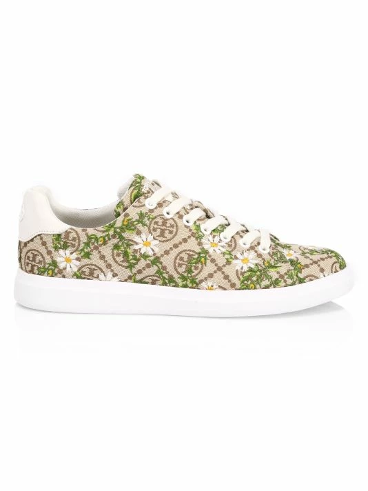 Tory Burch Sneaker T Monogram Floral-Embroidered Howell 1 Tory Burch Sneaker T Monogram Floral-Embroidered Howell