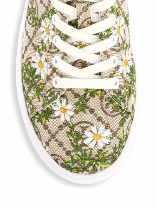 Tory Burch Sneaker T Monogram Floral-Embroidered Howell 4 Tory Burch Sneaker T Monogram Floral-Embroidered Howell - Image 4