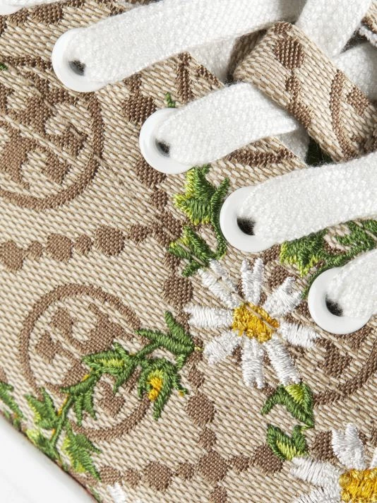 Tory Burch Sneaker T Monogram Floral-Embroidered Howell 6 Tory Burch Sneaker T Monogram Floral-Embroidered Howell - Image 6