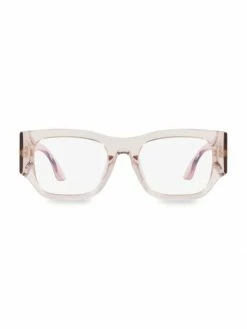 Tory Burch Glass 50Mm Block Square Clear Blue