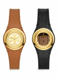 Tory Burch Set Watch Strap Leather Two-Hand Miller