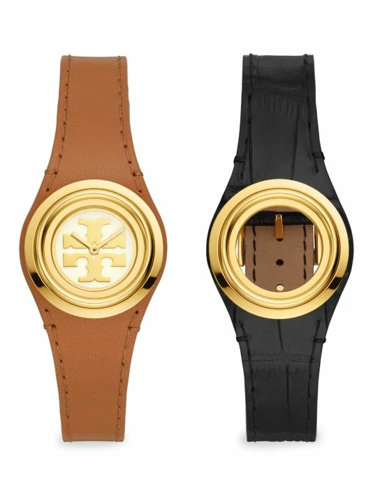 Tory Burch Set Watch Strap Leather Two-Hand Miller 1 Tory Burch Set Watch Strap Leather Two-Hand Miller