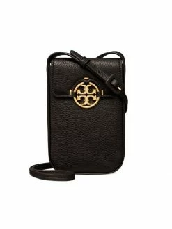 Tory Burch Miller Phone Bag Leather Crossbody Brown