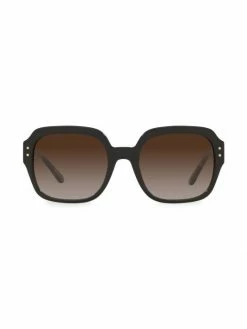 Tory Burch Sunglass 56Mm Square Gold Black