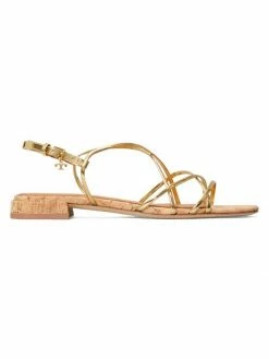 Tory Burch Sandal Slingback Metallic Penelope Flat