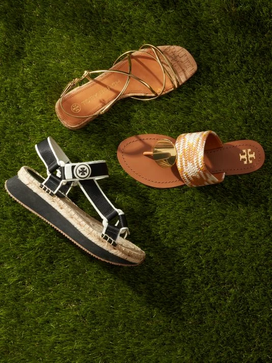 Tory Burch Sandal Slingback Metallic Penelope Flat 6 Tory Burch Sandal Slingback Metallic Penelope Flat - Image 6