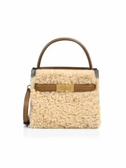 Tory Burch Satchel Shearling Leather Petite Radziwill Lee