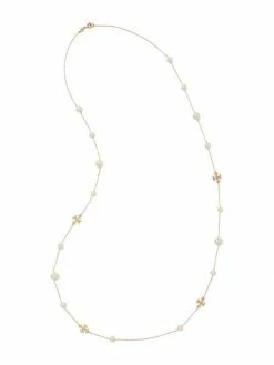 Tory Burch Necklace Pearl Goldtone Long Logo Station Cultured -Tory Burch Shop unnamed file 2534