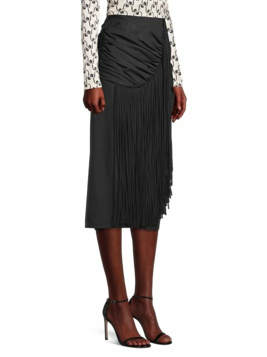 Tory Burch Wrap Skirt Poplin Fringe 4 Tory Burch Wrap Skirt Poplin Fringe - Image 4